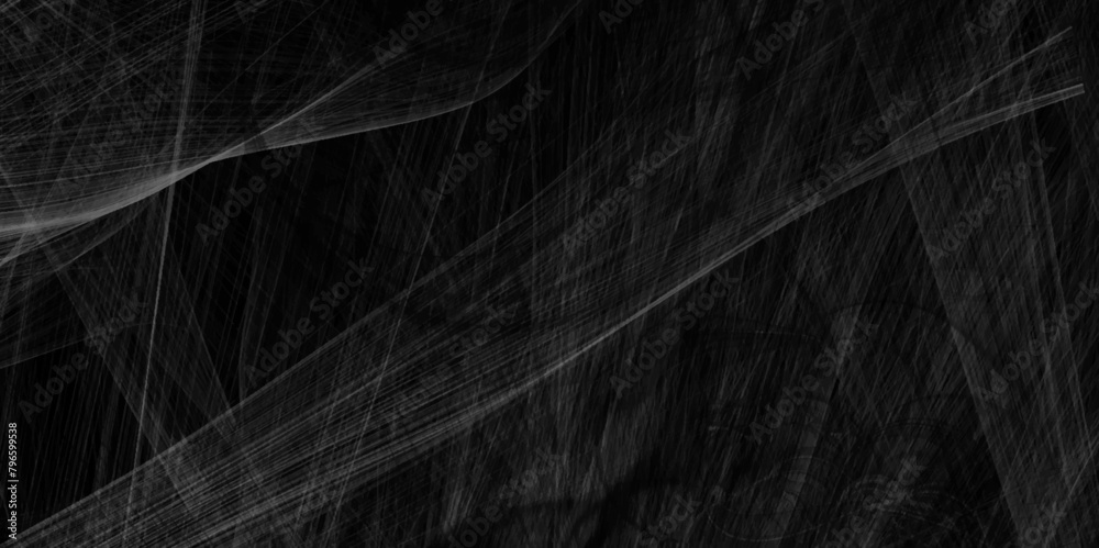 Poster Black marble texture pattern background with abstract line structure design. Slightly reflective striped abstract natural pattern soft lines. wallpaper background or realistic business cover bg.