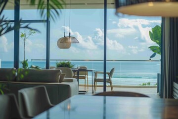 With its sleek, modern architecture and floor-to-ceiling windows, the luxury apartment seamlessly integrates indoor and outdoor living, allowing residents to fully immerse themselves in the beauty