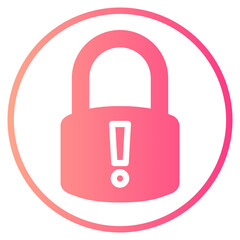padlock gradient icon