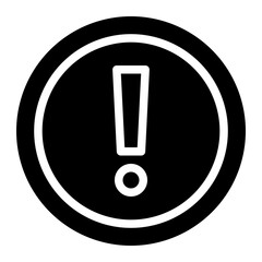 exclamation mark glyph icon