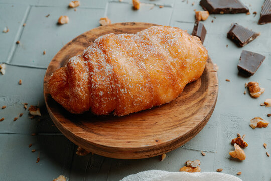 xuixo de crema typical of catalonia, spain