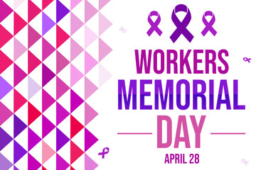 Commemorating Workers Memorial Day on April 28 every year to pay respect, background design.