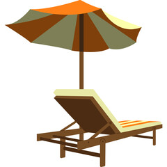 Umbrella and Beach Chair