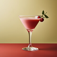 Bodegón cocktail rosa. Gin tonic. Bebidas. Cocktail. Bodegón. Fotografía editorial. Fotografía de producto. Rosa. Generado con IA.