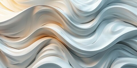 A white and orange wave with a blurry background