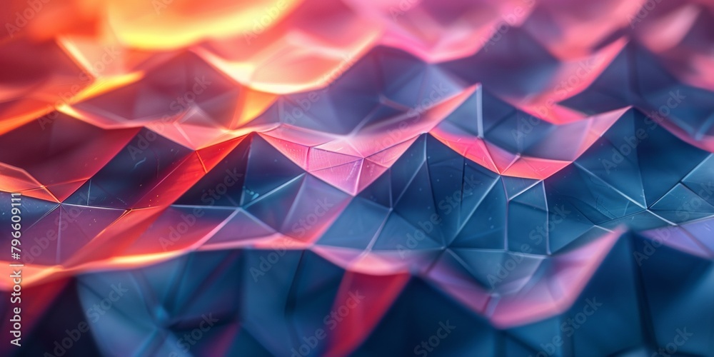 Wall mural a colorful abstract image of a wave with a red and orange background