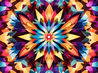 background, kaleidoscope of colored flower,AI generated