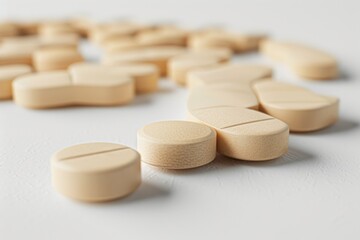 Panacea Tablet, Magic Pills for all Diseases Isolate on White