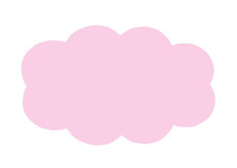 雲形 シンプル ピンク ふきだし 説明