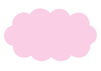 雲形 シンプル ピンク ふきだし 説明