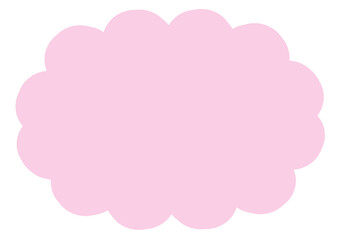 雲形 シンプル ピンク ふきだし 説明