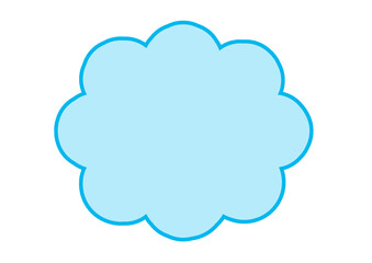 雲形 シンプル 青 ふきだし 説明
