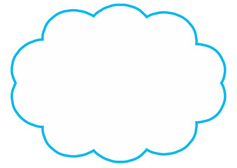 雲形 シンプル 青 ふきだし 説明