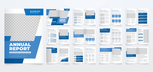 set of minimalist business brochure template with simple style and modern layout