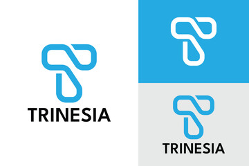 Logo ready elegant simple creative brand identity company corporate cafe fashion food initial T line letter word  mark sign modern