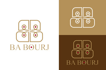 Logo ready elegant simple creative brand identity company corporate cafe fashion food initial B pattern letter word  mark sign modern