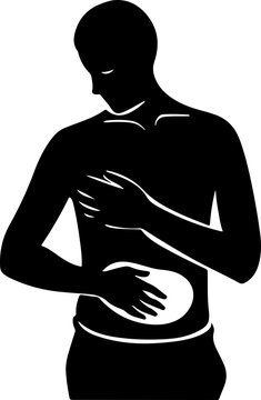 recommend clip art: Abdominal Discomfort Silhouette