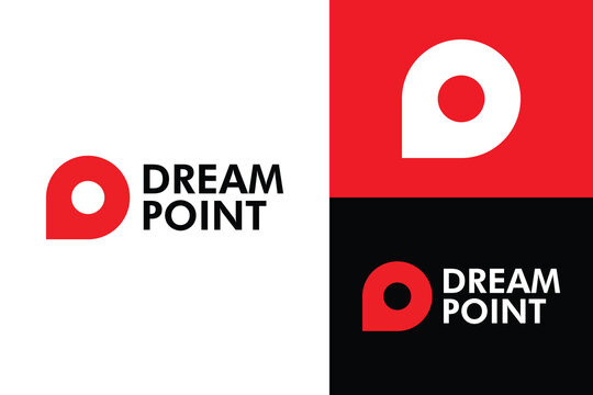 Logo ready elegant simple creative brand identity company corporate cafe fashion food initial D point maps letter word  mark sign modern