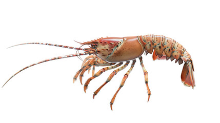 Big lobster isolated on white background