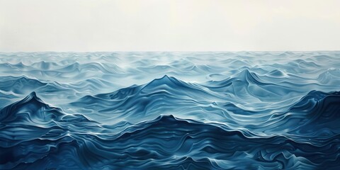 Mesmerizing ocean depths background with abstract waves rippling, capturing the serene beauty of underwater worlds
