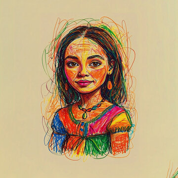 Junina Party - Gorgeous Girl with Typical Festival Brazilian Clothes