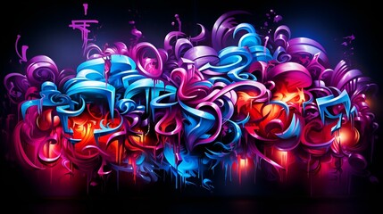 A captivating graffiti wall exhibiting an array of colorful designs