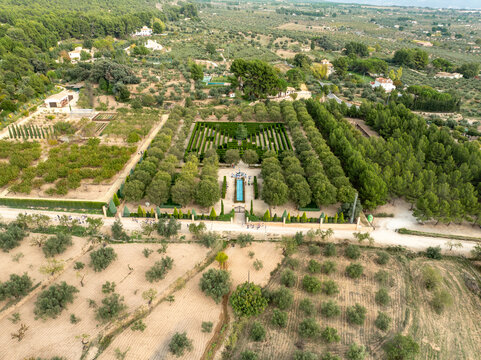 Parque del Laberinto de Onil a vista de drone