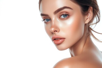 Naklejka premium Woman with healthy skin portrait adult photo.