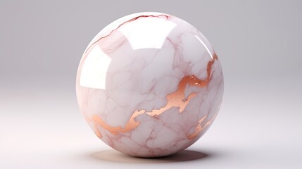 Pink marble ball on a light background.