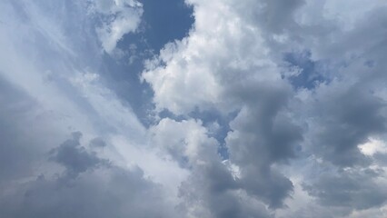 blue sky with clouds, Blue sky covered with clouds 