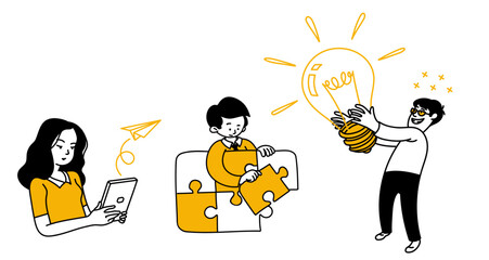 Business vector illustration set.