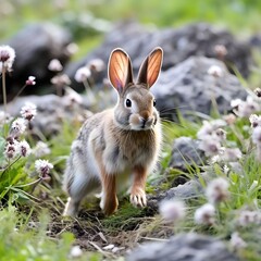 ''rabbit in the grass.''