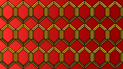 Gold diamonds on a red gradient background