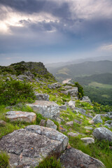 Port St Johns, umzimvubu river view from mount thesiger in the Transkei or Wild Coast region of South Africa 