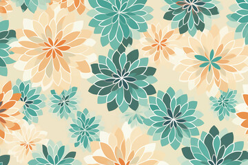 Fototapeta na wymiar Background images with floral patterns that make the mind calm when viewed.