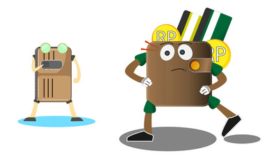 Caracter wallet be happy