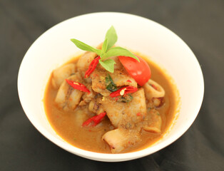 Selective focus. Squid rica, a typical beach culinary in Gunungkidul, Yogyakarta. 
