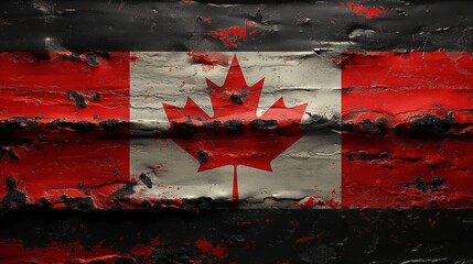 Flag of Canada waving in the wind. Canada flag. Canadian flag. CA flag.