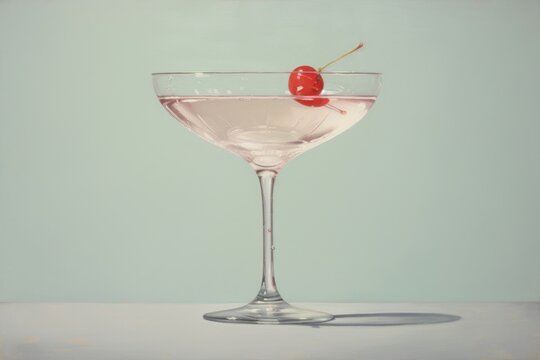 Clsoe up on pale Cocktail cocktail martini drink