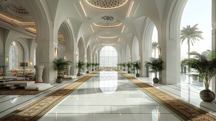 Elegant Interior Design: At-Tanim Mosque Inner Space Ai Image
