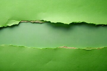 Texture background, cut or torn green paper background textured