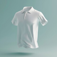 White polo shirt mockup undershirt clothing apparel. - obrazy, fototapety, plakaty