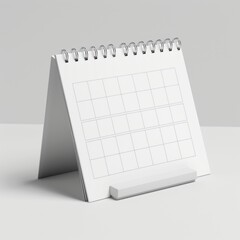 Blank wite desk calendar mockup page text.