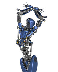 apocalypse cyborg is dancing like a spanish on close up view