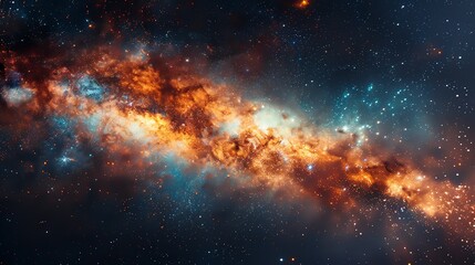 Fototapeta premium Use colors and textures to illustrate the ethereal glow of the Milky Way galaxy