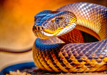 Obraz premium Anaconda snake. Anaconda in the wild. Beautiful snakes that live in nature