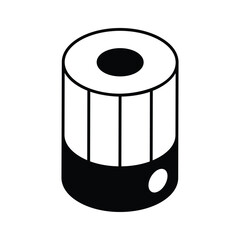 Isometric vector of smart speaker, editable icon