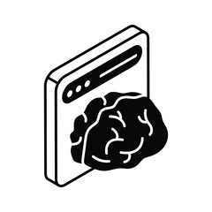Get this amazon icon of artificial intelligence in modern isometric style