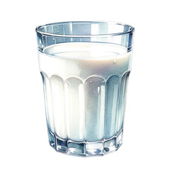 リアルな牛乳のイラスト