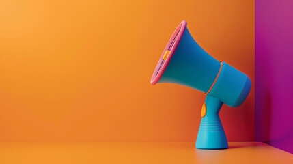 Megaphone orange background